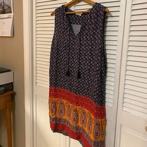 Beach Lunch Lounge rayon boho dress XL